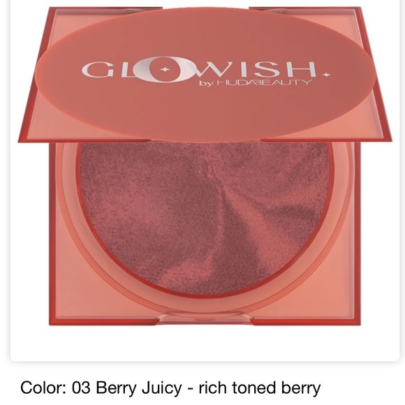 NIB GLOWISHby Huda cheeky vegan blush powder. Berry juicy - Picture 3 of 4